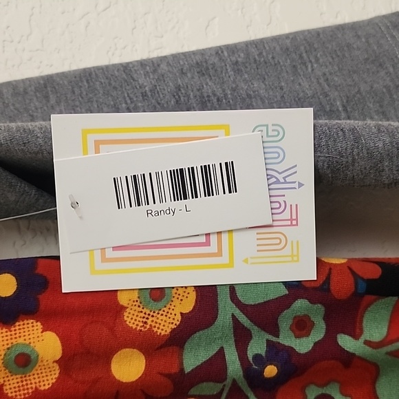L Red Lularoe Randy - Picture 3 of 4